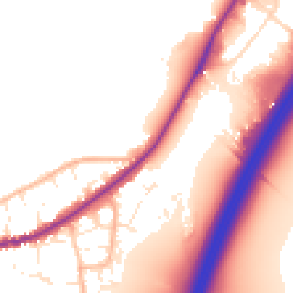 Daytime road noise heatmap for TA6 6PW