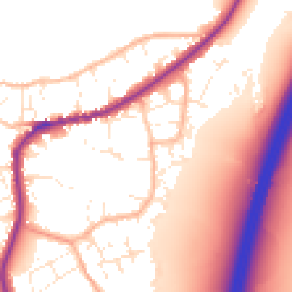 Daytime road noise heatmap for TA6 6QD