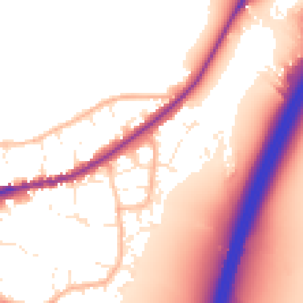 Daytime road noise heatmap for TA6 6QP