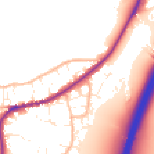 Daytime road noise heatmap for TA6 6RF