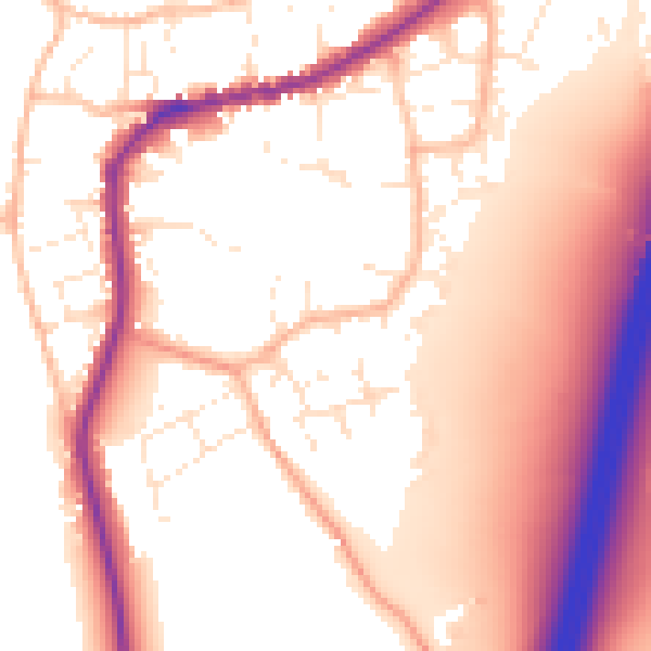 Daytime road noise heatmap for TA6 6RL