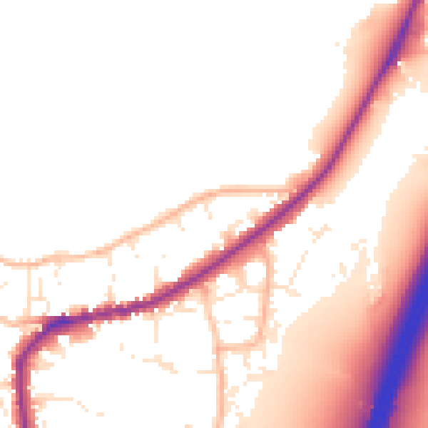 Daytime road noise heatmap for TA6 6RX