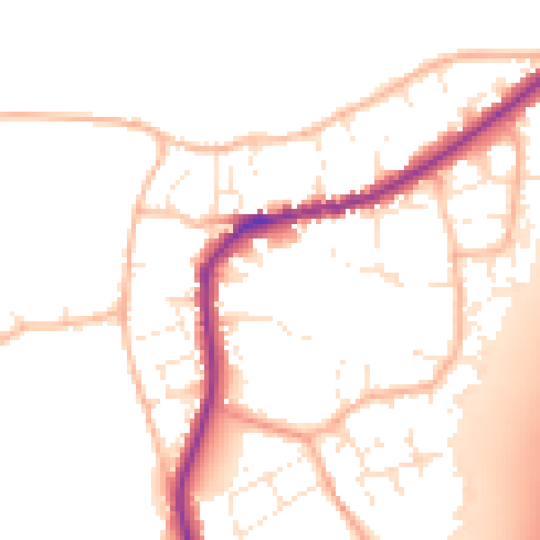 Daytime road noise heatmap for TA6 6SE