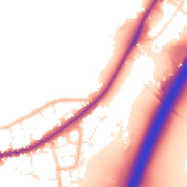 Daytime road noise heatmap for TA6 6TL