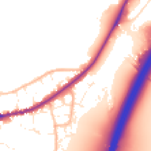 Daytime road noise heatmap for TA6 6TP