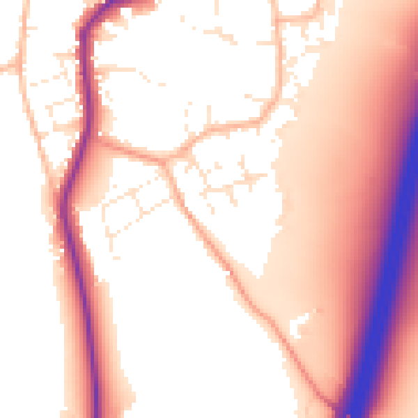 Daytime road noise heatmap for TA6 6TT