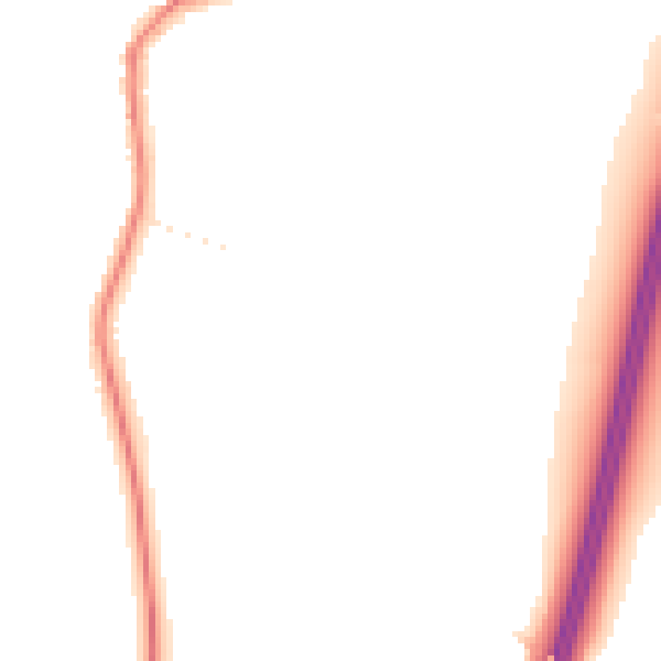 Night-time road noise heatmap for TA6 6TT