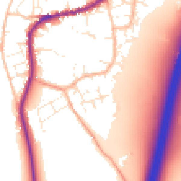 Daytime road noise heatmap for TA6 6TY