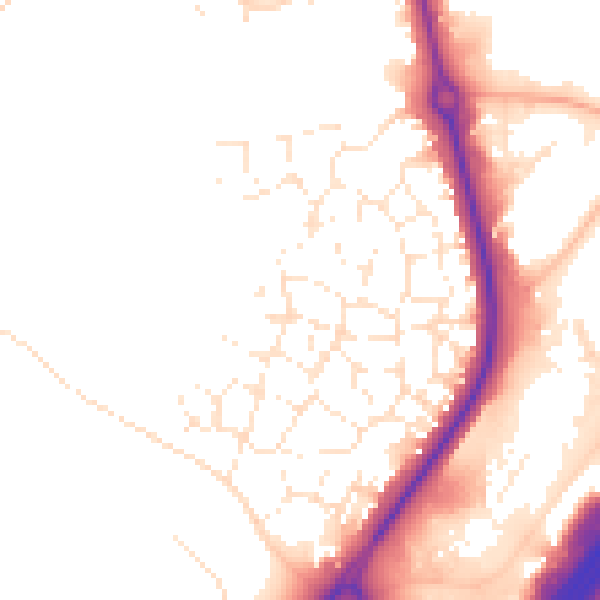 Daytime road noise heatmap for TA6 6WF