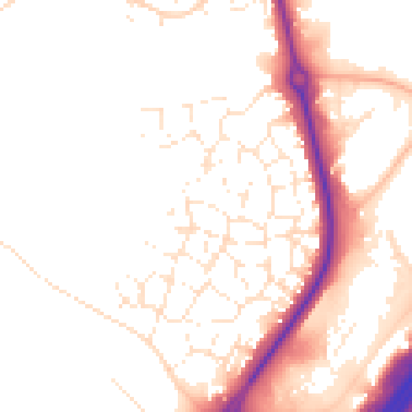 Daytime road noise heatmap for TA6 6WG