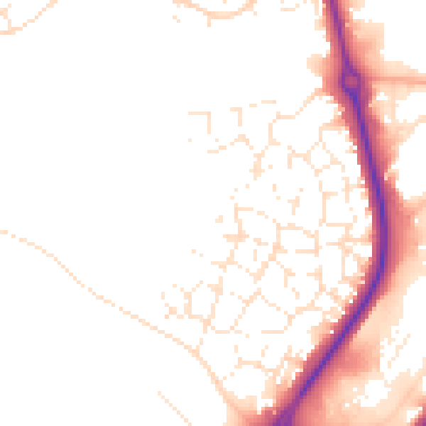Daytime road noise heatmap for TA6 6WT