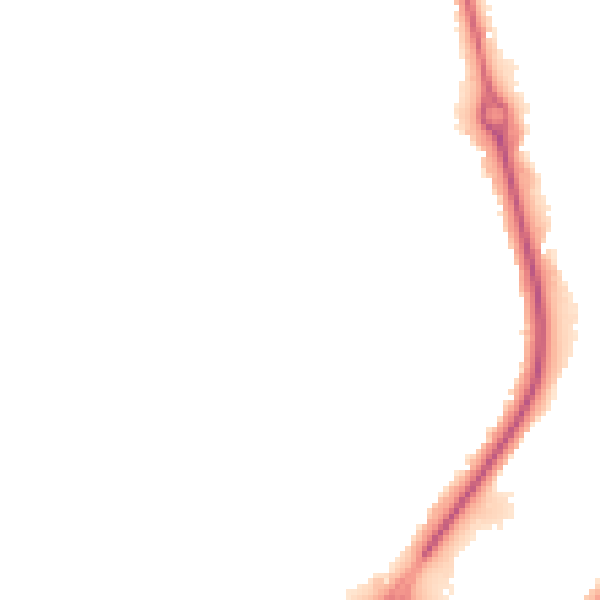 Night-time road noise heatmap for TA6 6WT