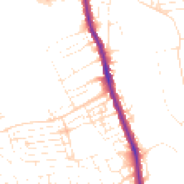 Daytime road noise heatmap for TA6 6WY