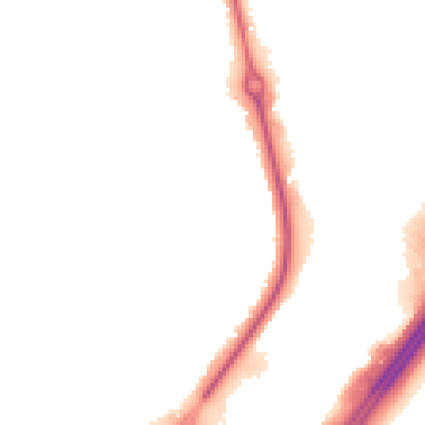Night-time road noise heatmap for TA6 6XS