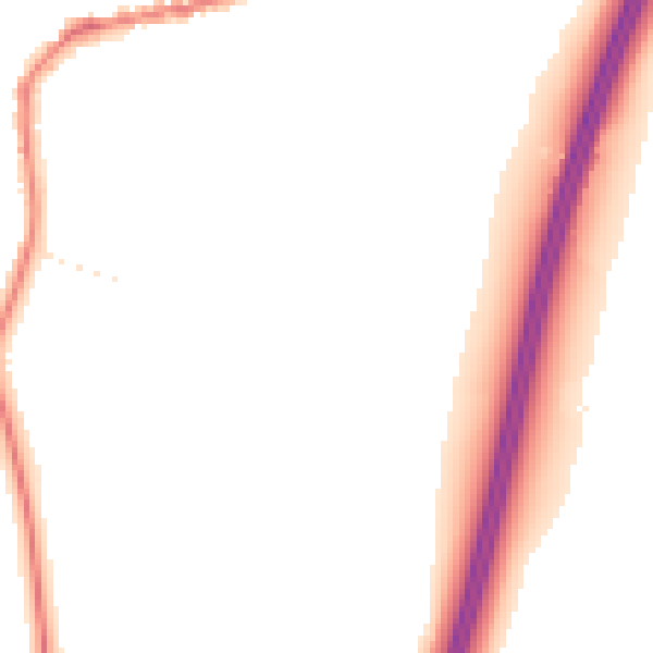 Night-time road noise heatmap for TA6 6ZS