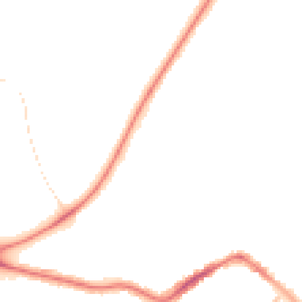 Night-time road noise heatmap for TA6 7AJ