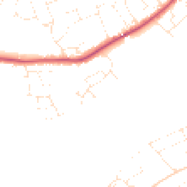 Daytime road noise heatmap for TA6 7BS