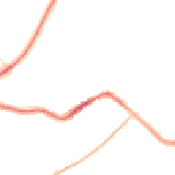 Night-time road noise heatmap for TA6 7DS