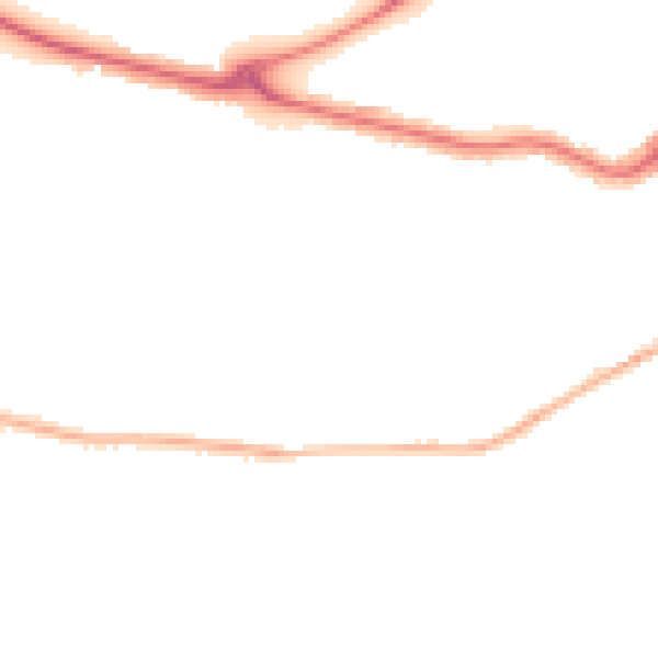 Night-time road noise heatmap for TA6 7LW