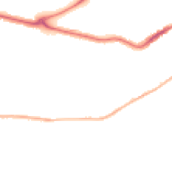 Night-time road noise heatmap for TA6 7NF