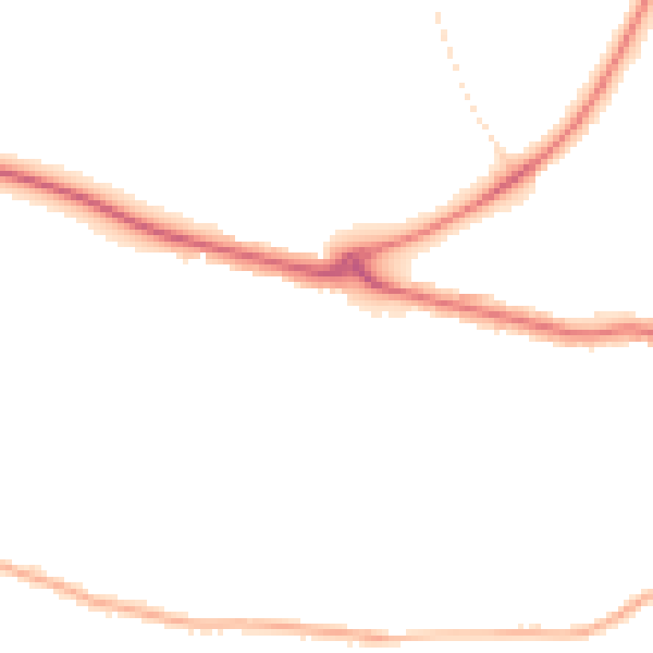 Night-time road noise heatmap for TA6 7NL
