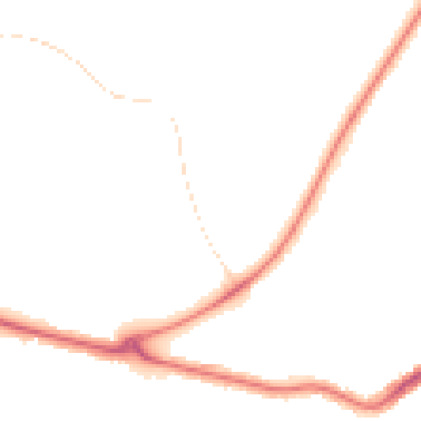 Night-time road noise heatmap for TA6 7QZ