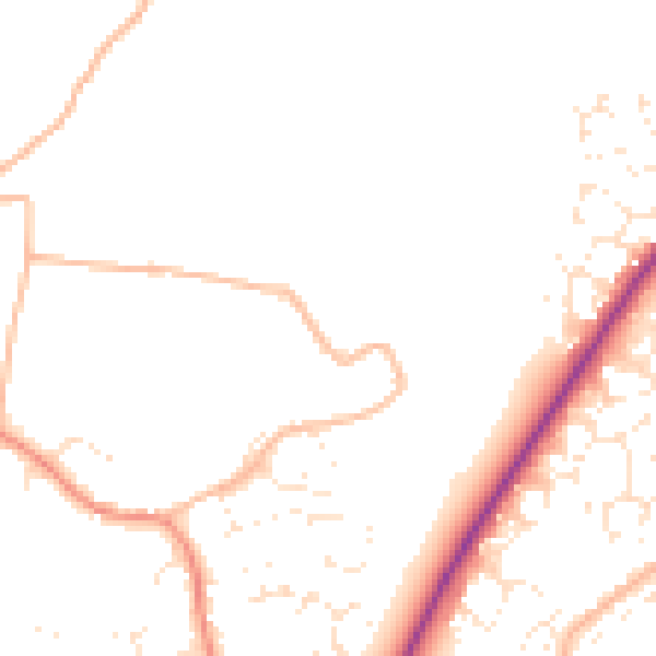 Daytime road noise heatmap for TA6 7RS
