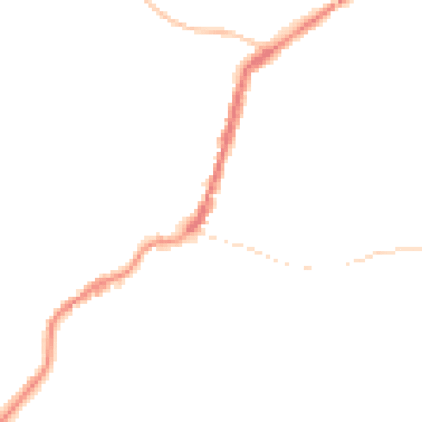 Night-time road noise heatmap for TA9 3AE