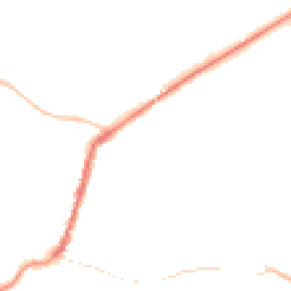 Night-time road noise heatmap for TA9 3AH