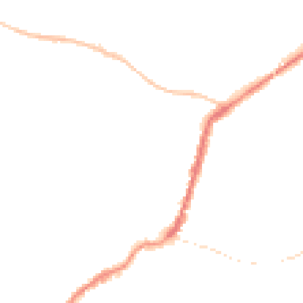 Night-time road noise heatmap for TA9 3AP