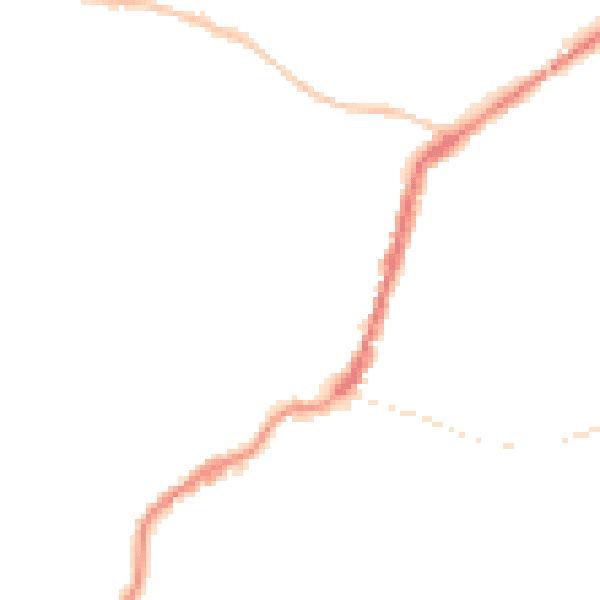 Night-time road noise heatmap for TA9 3AR