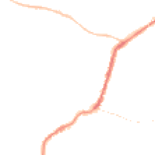 Night-time road noise heatmap for TA9 3AT