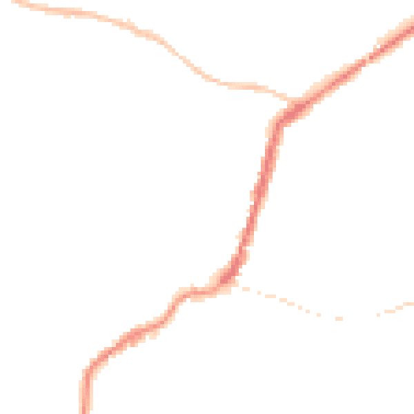 Night-time road noise heatmap for TA9 3AW