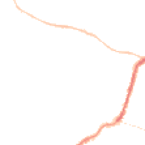 Night-time road noise heatmap for TA9 3AZ