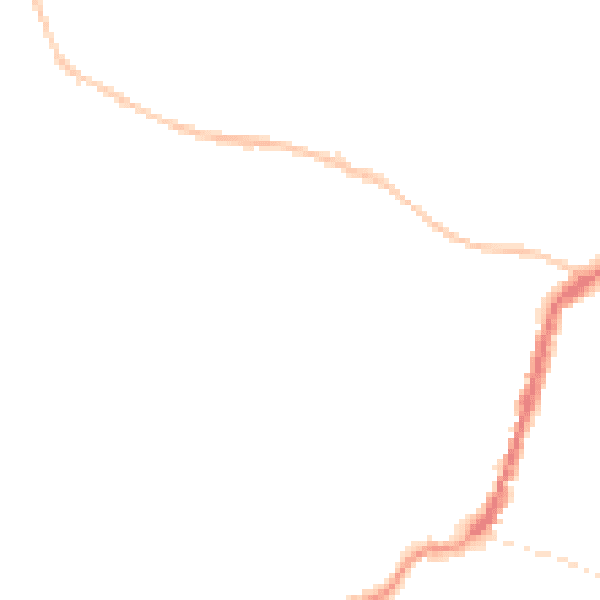 Night-time road noise heatmap for TA9 3BA