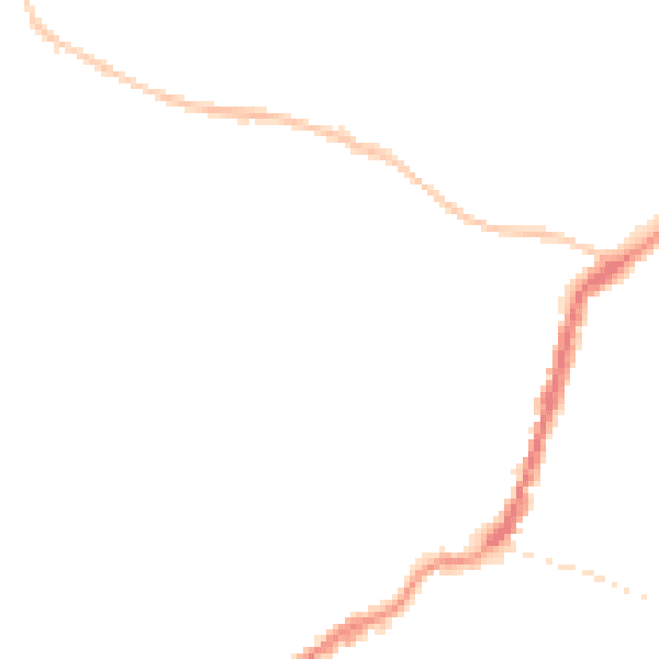 Night-time road noise heatmap for TA9 3BB