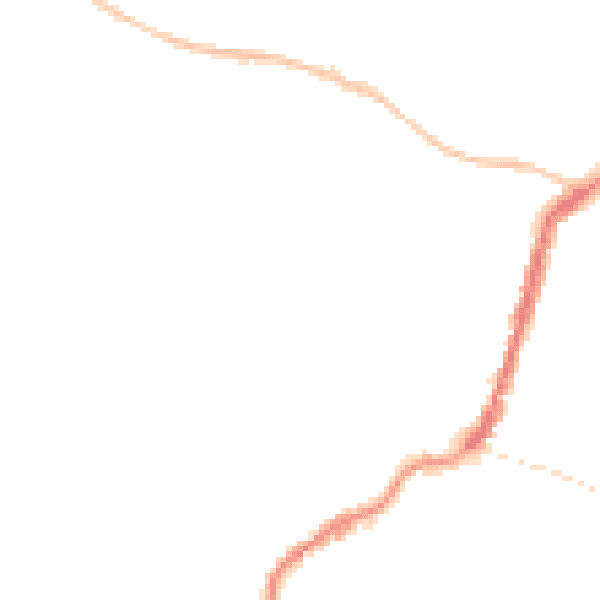 Night-time road noise heatmap for TA9 3BD
