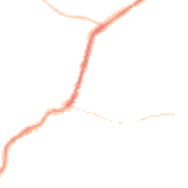 Night-time road noise heatmap for TA9 3BJ