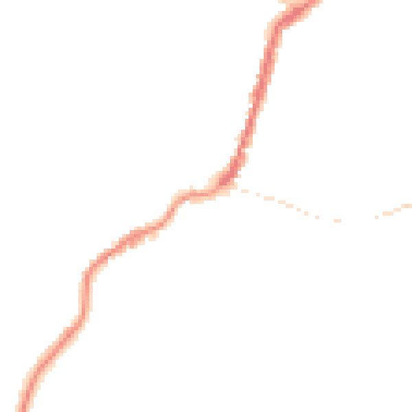 Night-time road noise heatmap for TA9 3BL