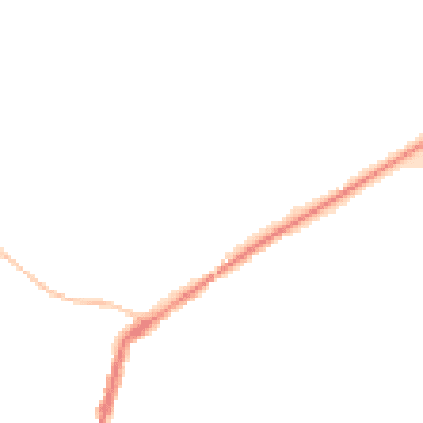 Night-time road noise heatmap for TA9 3BQ