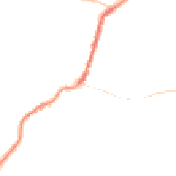 Night-time road noise heatmap for TA9 3BW