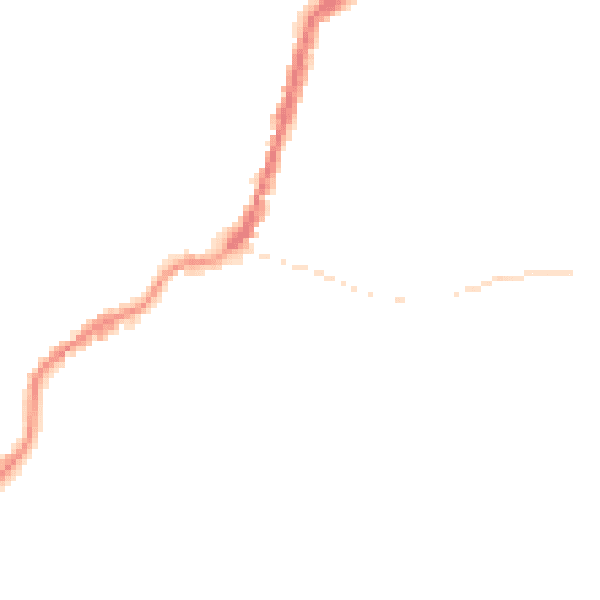 Night-time road noise heatmap for TA9 3BZ