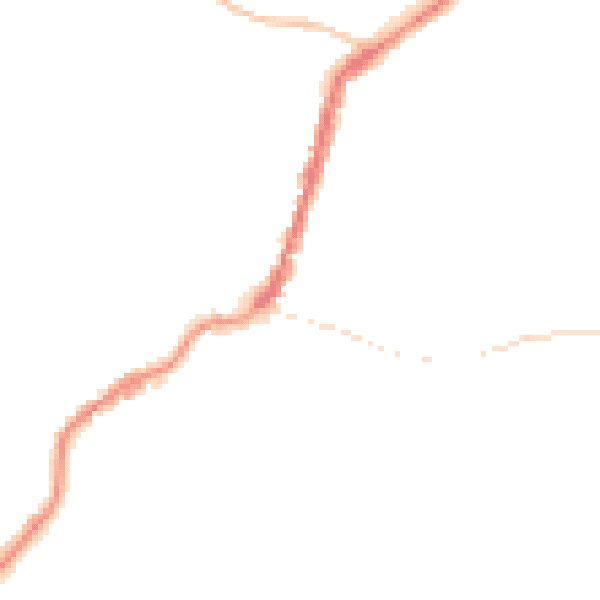 Night-time road noise heatmap for TA9 3DA