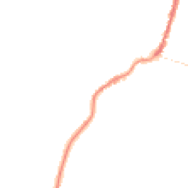 Night-time road noise heatmap for TA9 3DB