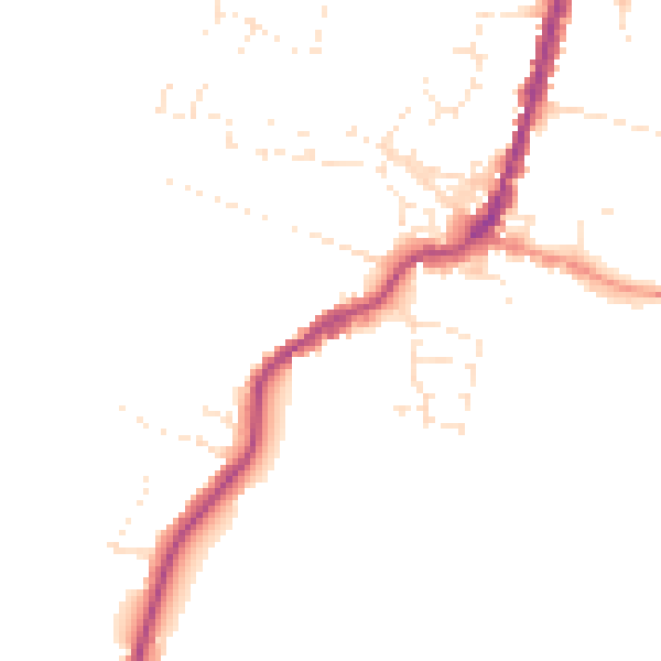 Daytime road noise heatmap for TA9 3DF