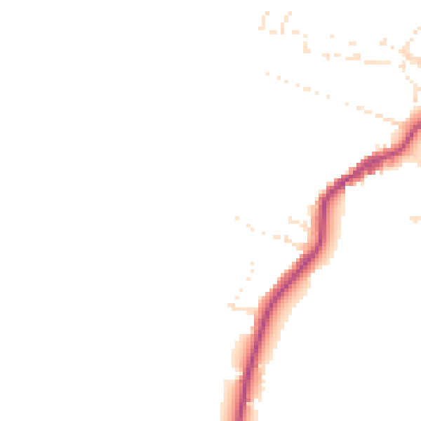 Daytime road noise heatmap for TA9 3DG
