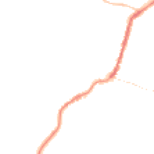 Night-time road noise heatmap for TA9 3DH
