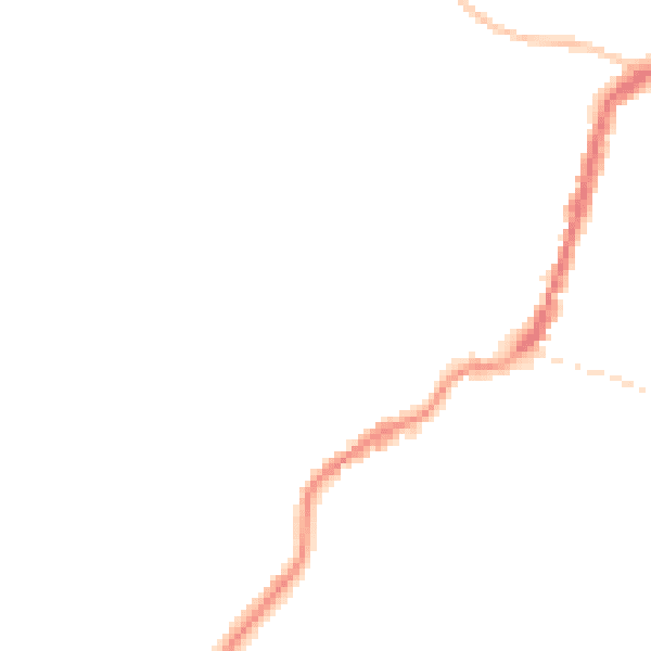 Night-time road noise heatmap for TA9 3DJ