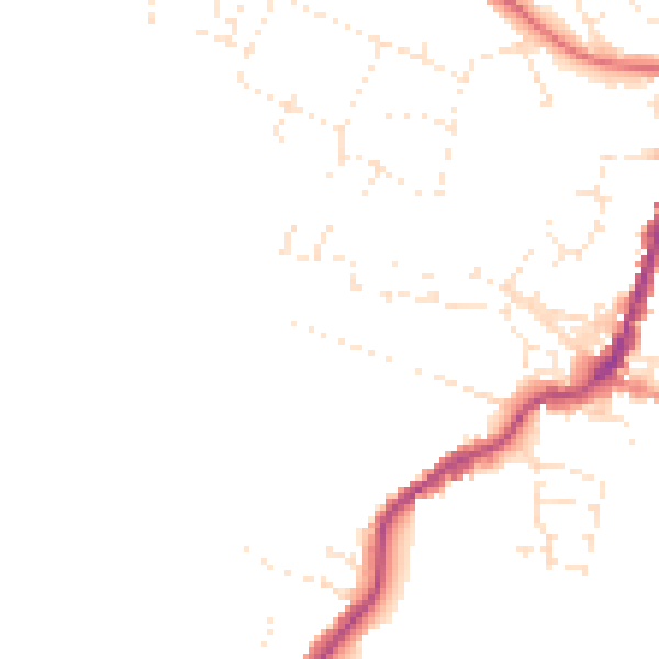 Daytime road noise heatmap for TA9 3DL