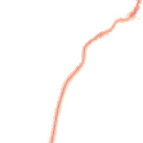 Night-time road noise heatmap for TA9 3DN